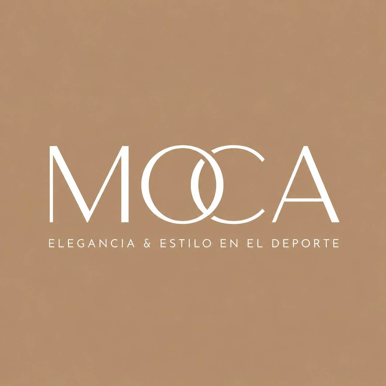 Logotipo MOCA con el lema Elegancia & estilo en el deporte.